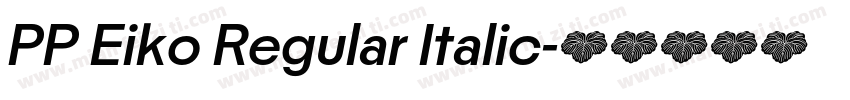 PP Eiko Regular Italic字体转换